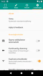 QR-skanner och streckkoder screenshot