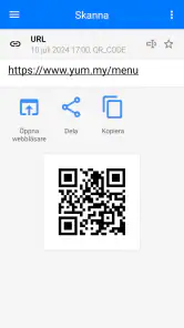 QR & Streckkodsläsare screenshot