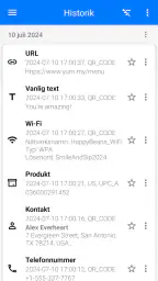QR & Streckkodsläsare screenshot