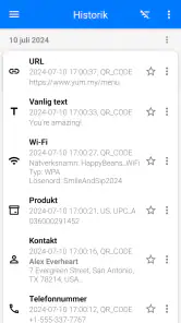 QR & Streckkodsläsare screenshot
