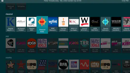 Radio on TV screenshot