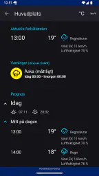 Regnlarm (Rain Alarm) screenshot