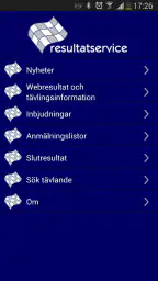 Resultatservice screenshot