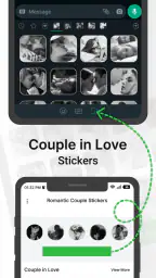 Romantic Kiss Stickers screenshot