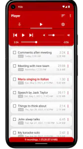 röstinspelare screenshot