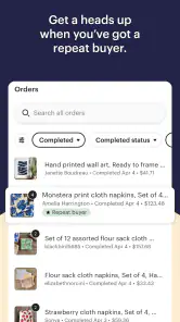 Säljare på Etsy: Hantera butik screenshot