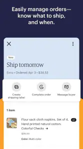 Säljare på Etsy: Hantera butik screenshot
