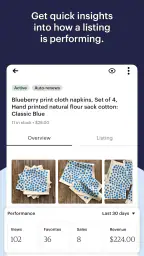 Säljare på Etsy: Hantera butik screenshot