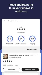 Säljare på Etsy: Hantera butik screenshot