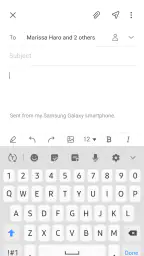 Samsung Email screenshot