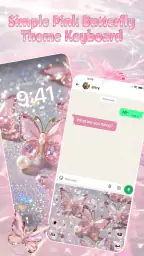 Simple Pink Butterfly Theme screenshot