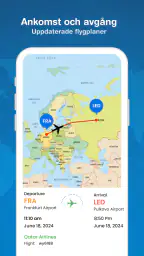 Spårning av flyg i realtid screenshot