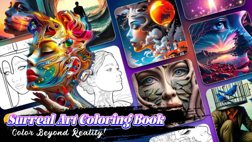 Surreal Art Coloring Pages screenshot
