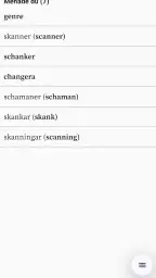Svensk ordbok screenshot