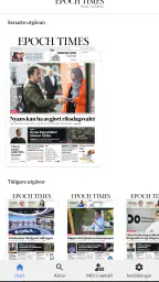 Svenska Epoch Times e-tidning screenshot