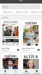 Svenska Epoch Times e-tidning screenshot
