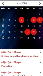 Sverige Kalender Helgdagar screenshot