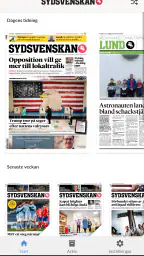 Sydsvenskan E-tidning screenshot