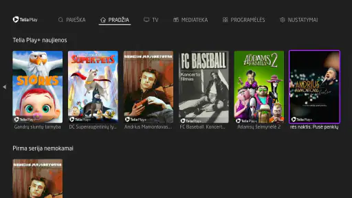 Telia Play LT (Android TV) screenshot