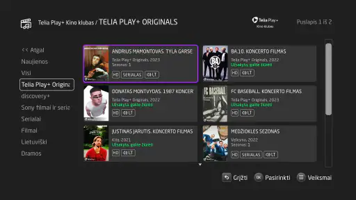Telia Play LT (Android TV) screenshot