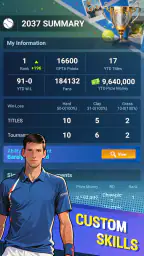 Tennis rising star screenshot