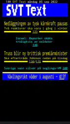 TextTV - Svensk text-tv, SVT screenshot