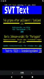 TextTV - Svensk text-tv, SVT screenshot