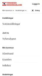 Tidningen Ångermanland screenshot
