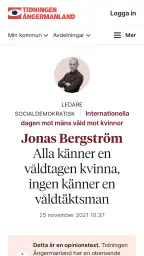 Tidningen Ångermanland screenshot