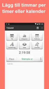 Tidrapport: Arbetstid Spårning screenshot