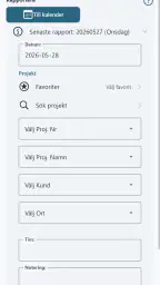 Tidrapport.nu screenshot