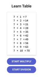 Times Tables - Multiplication screenshot