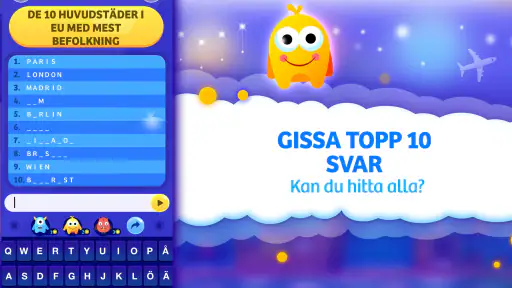Topp 10 Trivia Quiz Frågor screenshot
