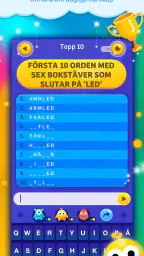 Topp 10 Trivia Quiz Frågor screenshot