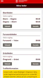Trafikinfo Färjerederiet screenshot