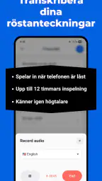 Transkribera ljud till text screenshot