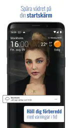 Transparent klocka och väder screenshot