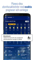 Transparent klocka och väder screenshot