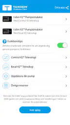 t:simulator™ App screenshot