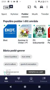TuneIn Radio: Nyheter & musik screenshot