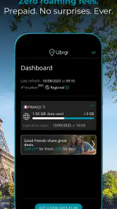Ubigi: Travel esim mobile data screenshot