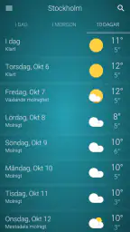 Väder Sverige screenshot