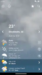 Väder Sverige XL PRO screenshot