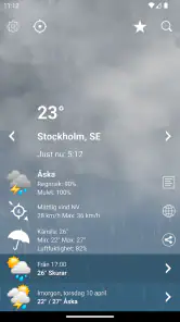 Väder Sverige XL PRO screenshot