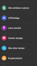 Valutaomvandlare valutakurser screenshot