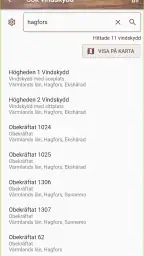 Vindskyddskartan screenshot