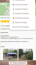 Vindskyddskartan screenshot