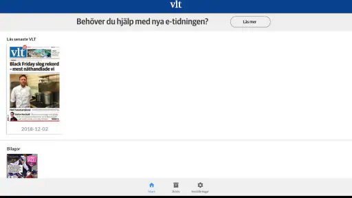 VLT e-tidning screenshot
