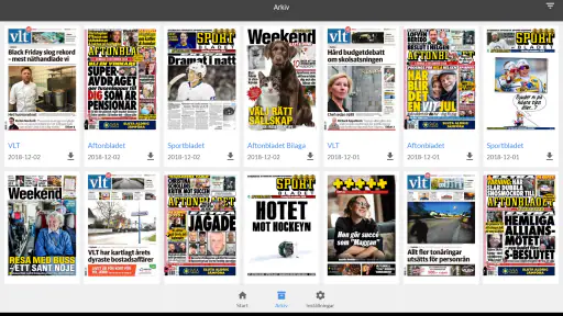 VLT e-tidning screenshot