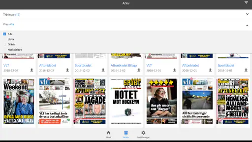 VLT e-tidning screenshot